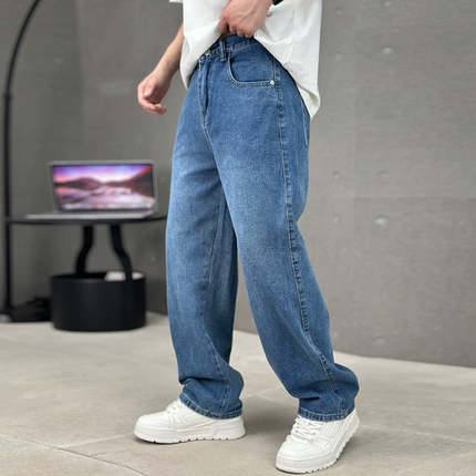 Men's Straight Leg Jeans – Relaxed Full-Length Everyday Denim