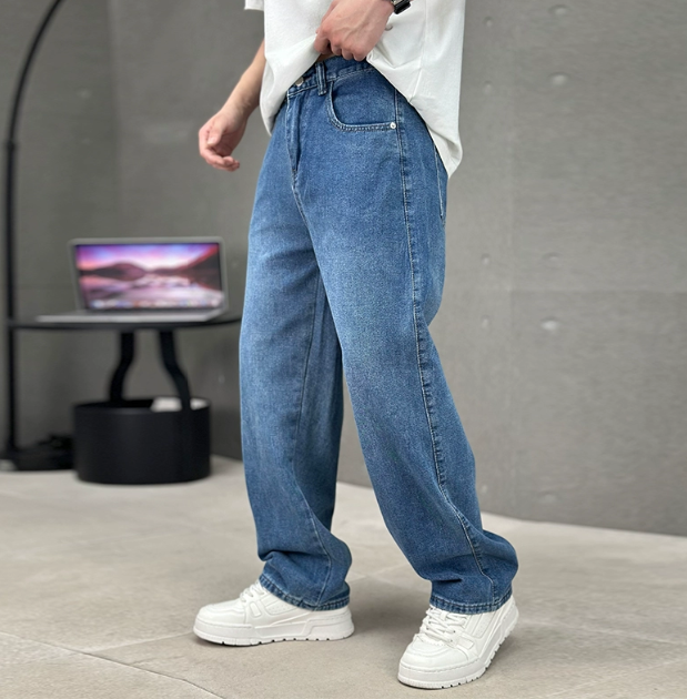 Men's Straight Leg Jeans – Relaxed Full-Length Everyday Denim