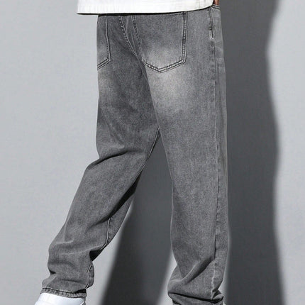 Men's Straight Leg Jeans – Relaxed Washed Everyday Denim