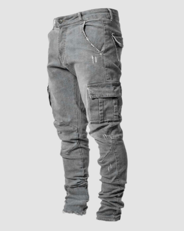 Men's Stretch Cargo Jeans – Tapered Utility Performance Fit