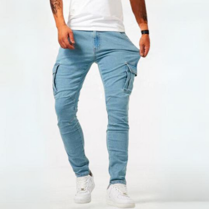 Men's Stretch Cargo Jeans – Tapered Utility Performance Fit