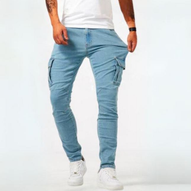 Men's Stretch Cargo Jeans – Tapered Utility Performance Fit