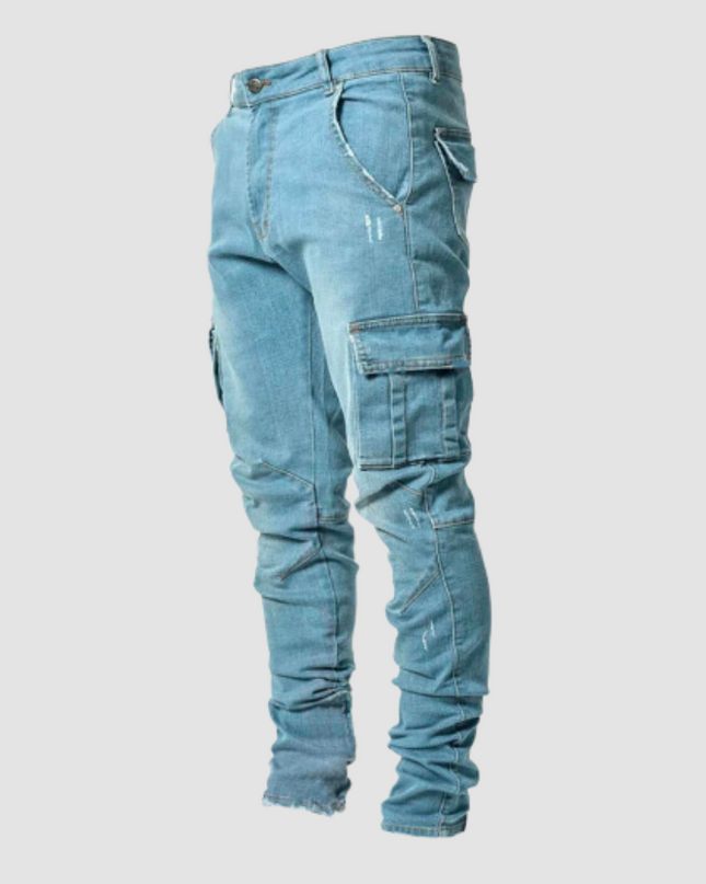 Men's Stretch Cargo Jeans – Tapered Utility Performance Fit