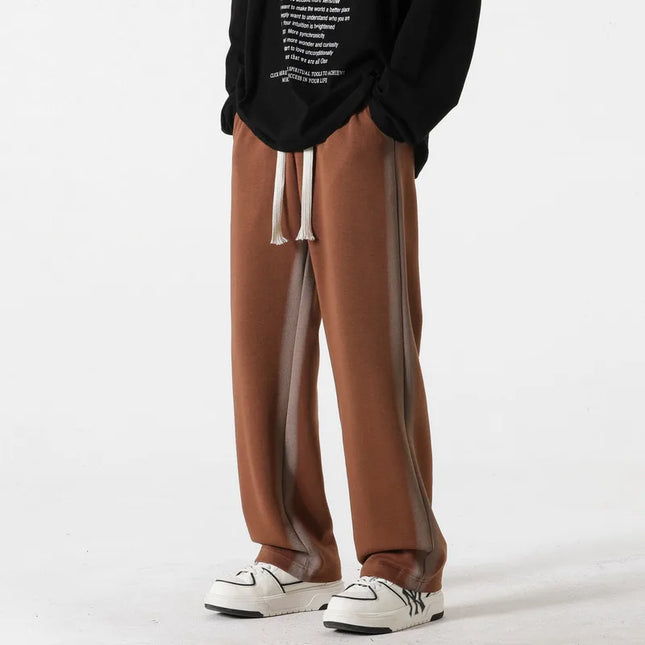 Men's Sweatpants in Wide Leg Fit – Contrast Side Stripe