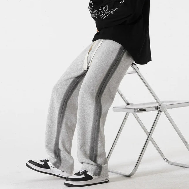 Men's Sweatpants in Wide Leg Fit – Contrast Side Stripe