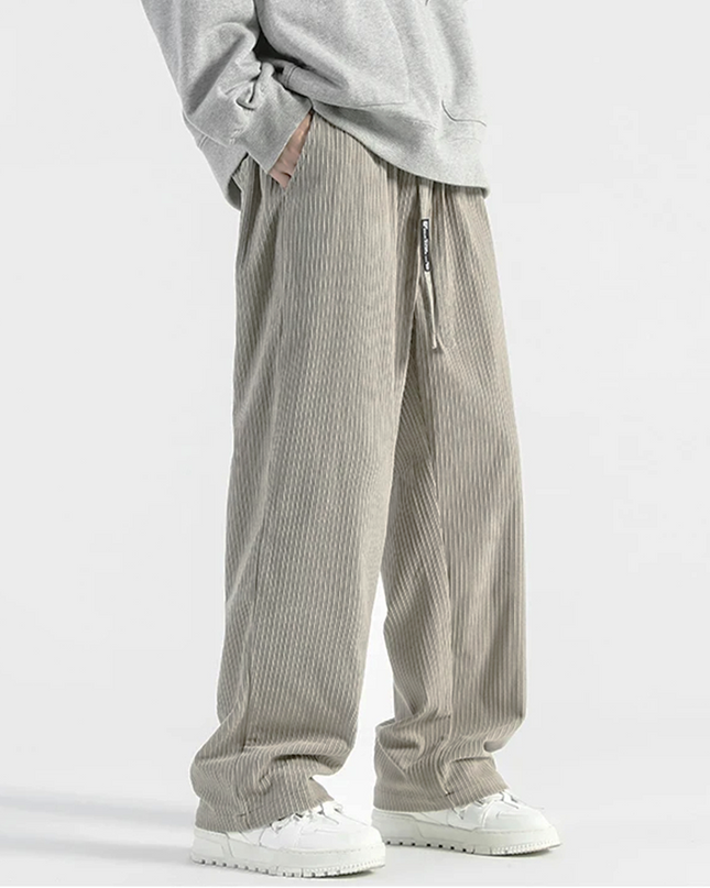 Men's Sweatpants in Wide Leg Fit – Relaxed Cord Texture