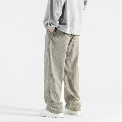 Men's Sweatpants in Wide Leg Fit – Relaxed Cord Texture