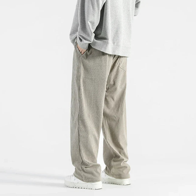 Men's Sweatpants in Wide Leg Fit – Relaxed Cord Texture