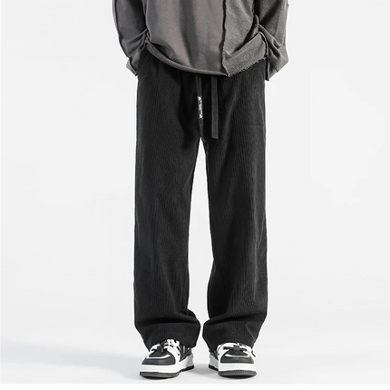 Men's Sweatpants in Wide Leg Fit – Relaxed Cord Texture