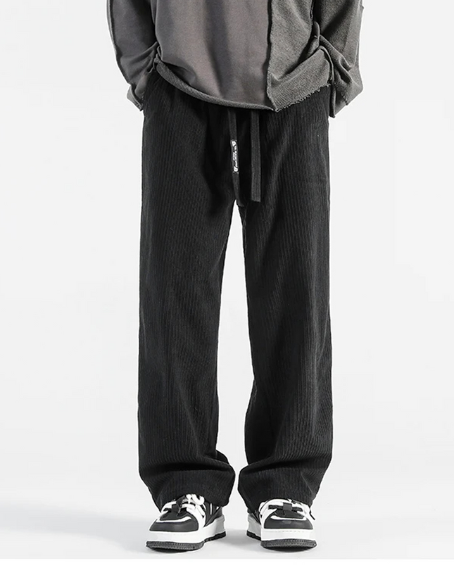 Men's Sweatpants in Wide Leg Fit – Relaxed Cord Texture