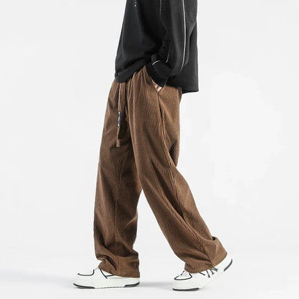 Men's Sweatpants in Wide Leg Fit – Relaxed Cord Texture