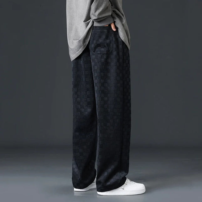 Men's Sweatpants in Wide Leg Fit – Textured Everyday Style