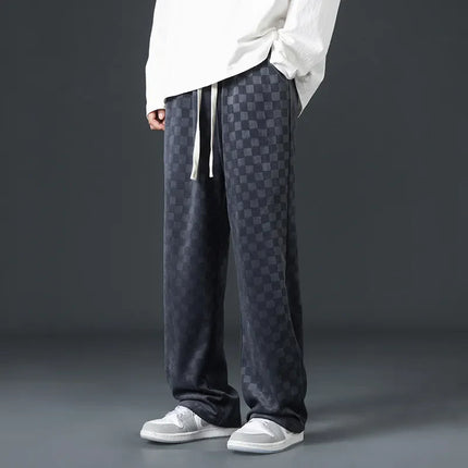 Men's Sweatpants in Wide Leg Fit – Textured Everyday Style