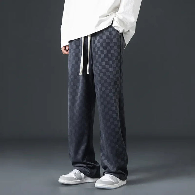 Men's Sweatpants in Wide Leg Fit – Textured Everyday Style