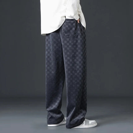 Men's Sweatpants in Wide Leg Fit – Textured Everyday Style