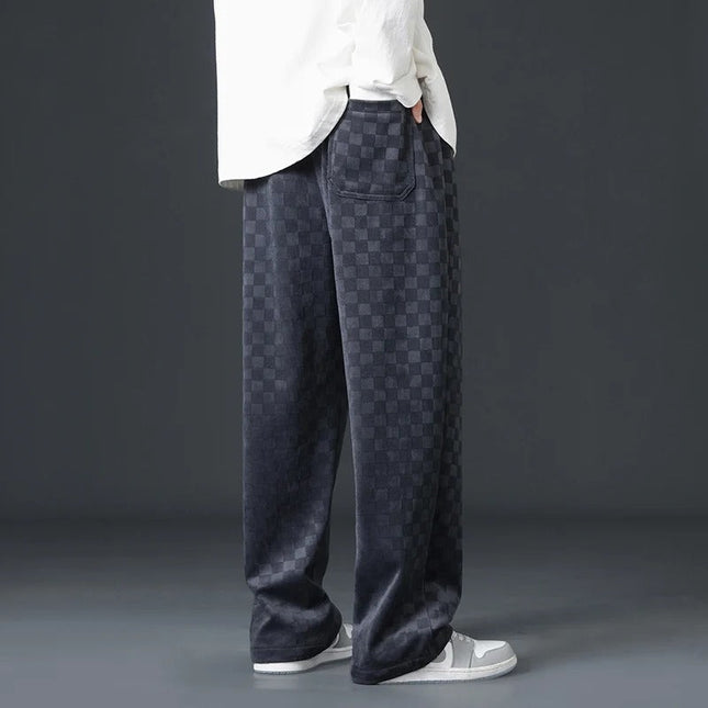 Men's Sweatpants in Wide Leg Fit – Textured Everyday Style