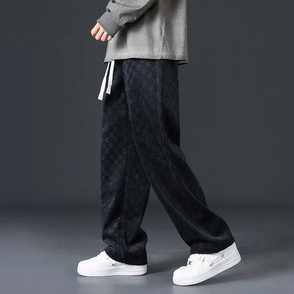 Men's Sweatpants in Wide Leg Fit – Textured Everyday Style