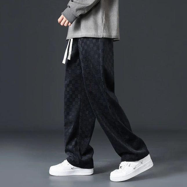 Men's Sweatpants in Wide Leg Fit – Textured Everyday Style