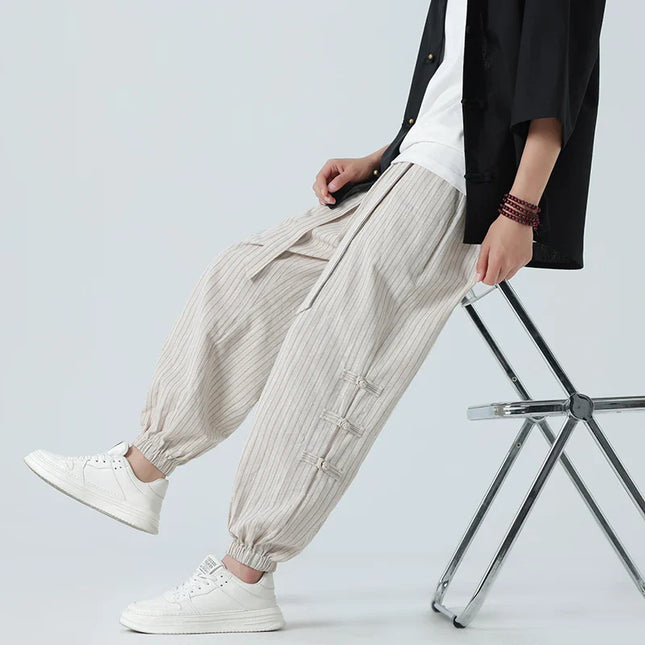Men's Sweatpants | Relaxed Striped Trousers