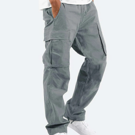 Men's Tactical Cargo Trousers – Relaxed Utility Pocket Fit