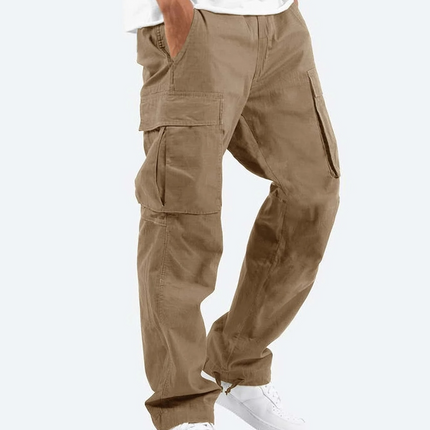 Men's Tactical Cargo Trousers – Relaxed Utility Pocket Fit