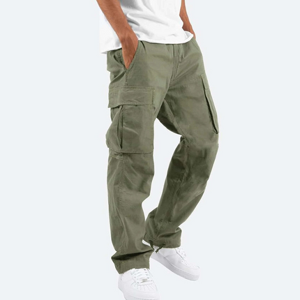 Men's Tactical Cargo Trousers – Relaxed Utility Pocket Fit
