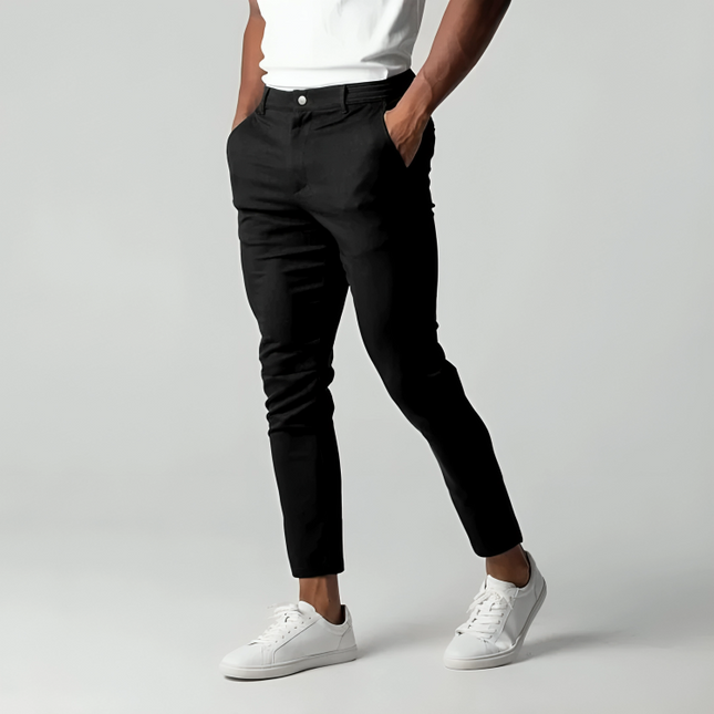 Men's Tailored Stretch Chinos – Smart Everyday Tapered Fit
