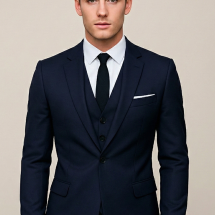 Men's Three-Piece Suit – Tailored Fit Smart Formal Set
