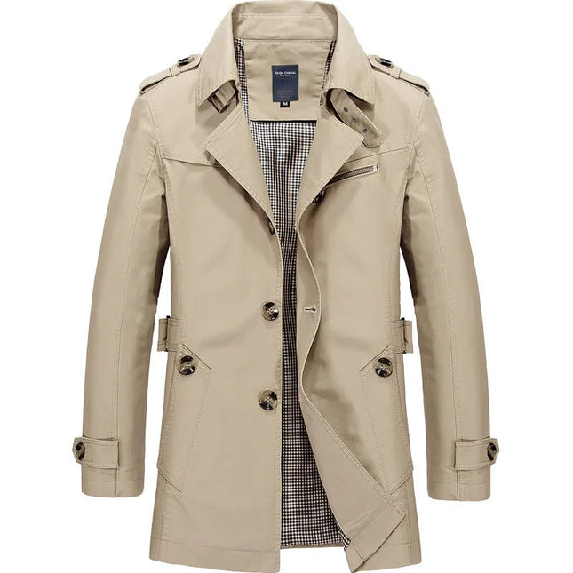 Men's Trench Coat – Tailored Fit Classic Double Detail