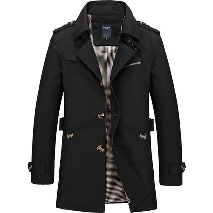 Men's Trench Coat – Tailored Fit Classic Double Detail