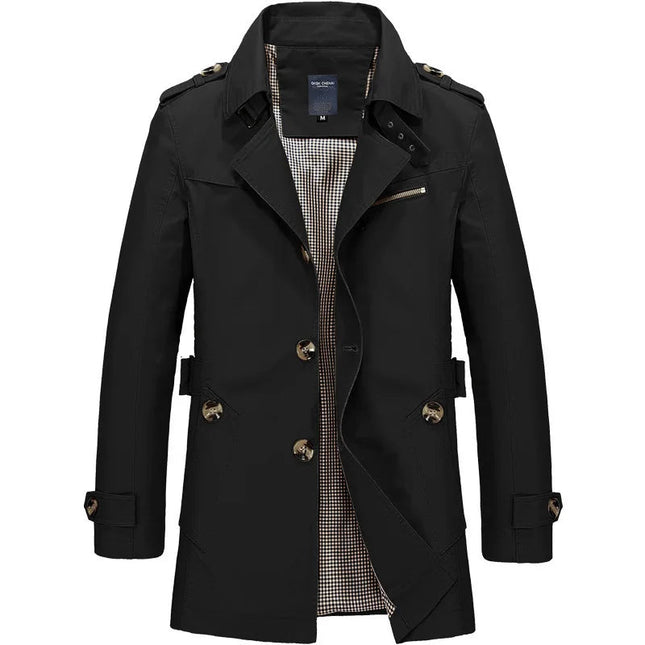 Men's Trench Coat – Tailored Fit Classic Double Detail