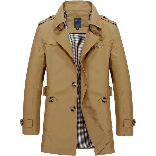 Men's Trench Coat – Tailored Fit Classic Double Detail