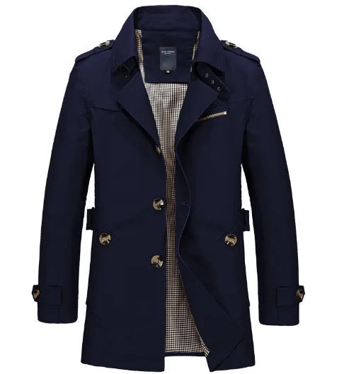Men's Trench Coat – Tailored Fit Classic Double Detail