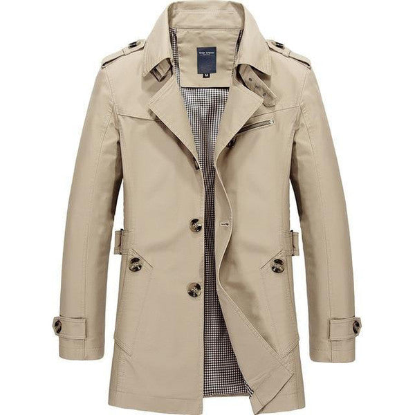 Men's Trench Coat – Tailored Fit Heritage Smart Overcoat