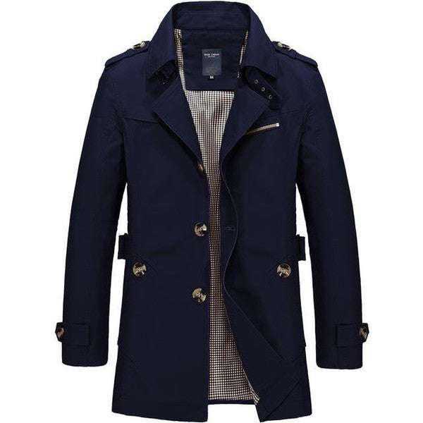 Men's Trench Coat – Tailored Fit Heritage Smart Overcoat
