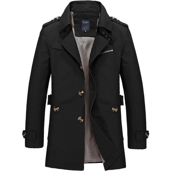 Men's Trench Coat – Tailored Fit Heritage Smart Overcoat