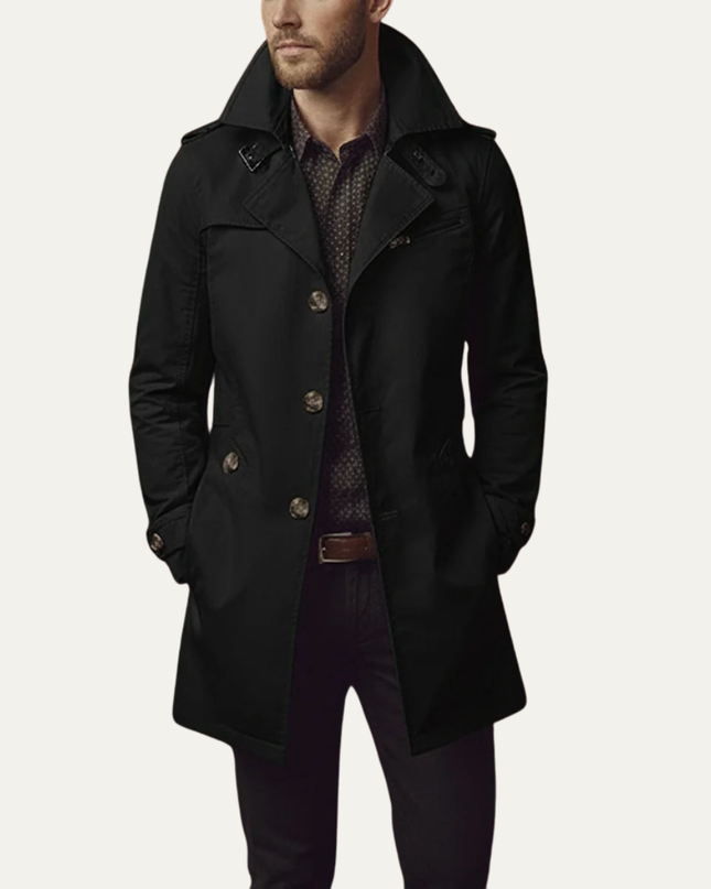 Men's Trench Coat – Tailored Fit Single-Breasted Smart Layer