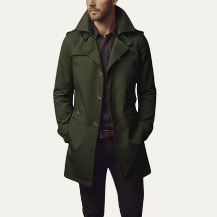 Men's Trench Coat – Tailored Fit Single-Breasted Smart Layer