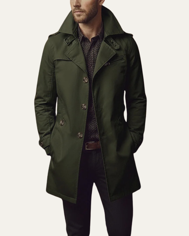 Men's Trench Coat – Tailored Fit Single-Breasted Smart Layer