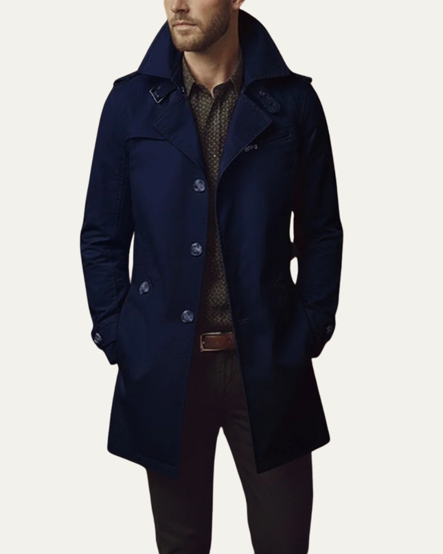 Men's Trench Coat – Tailored Fit Single-Breasted Smart Layer