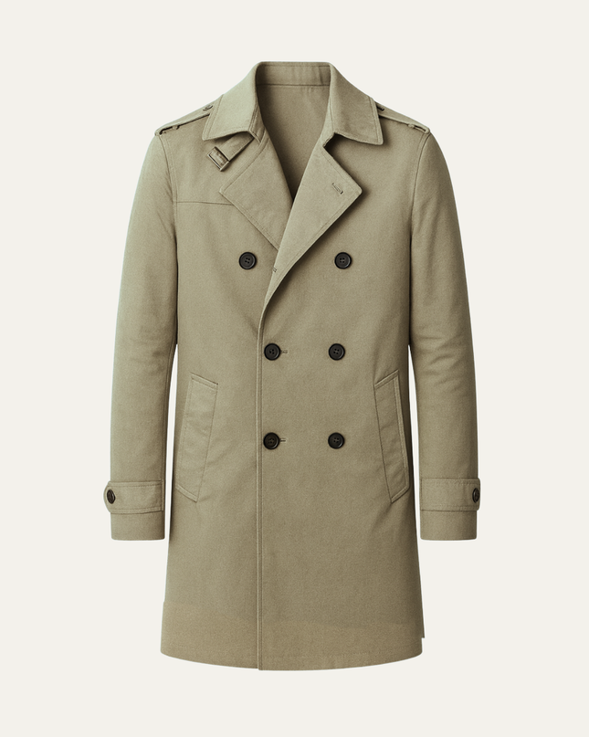 Men's Trench Coat – Tailored Fit Single-Breasted Smart Layer