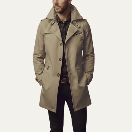 Men's Trench Coat – Tailored Fit Single-Breasted Smart Layer