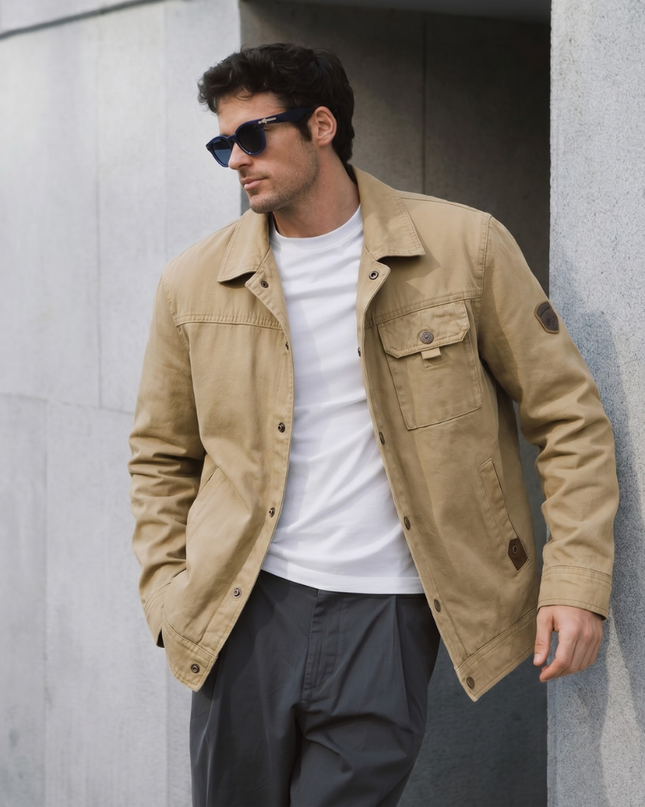 Men's Utility Jacket – Multi-Pocket Casual Everyday Layer