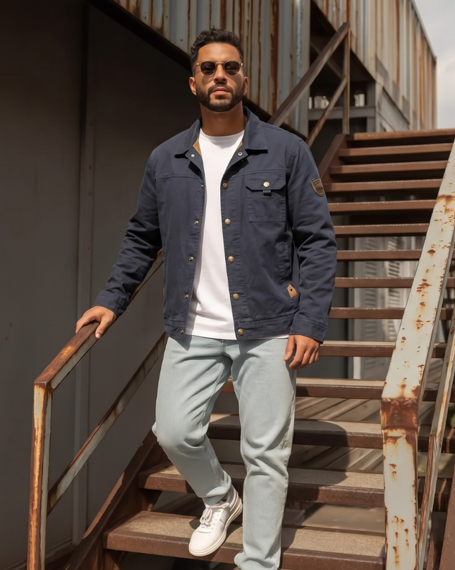 Men's Utility Jacket – Multi-Pocket Casual Everyday Layer