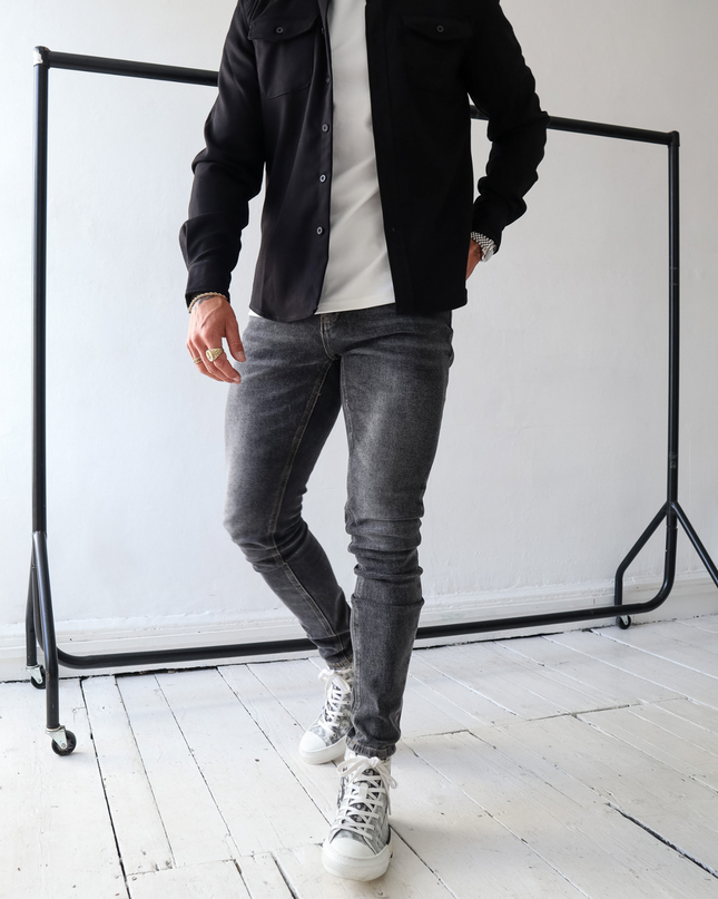 Men's Utility Shacket – Tailored Overshirt with Twin Chest Pockets