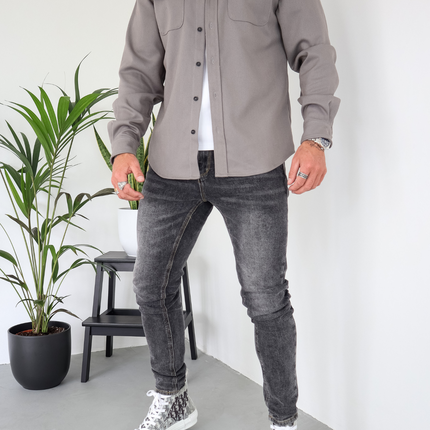 Men's Utility Shacket – Tailored Overshirt with Twin Chest Pockets