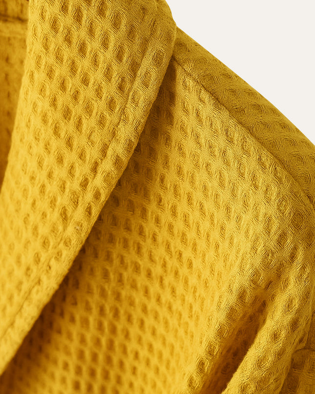 Men's Waffle Bathrobe with Belt for Spa & Home Comfort