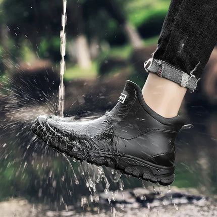 Men's Waterproof Outdoor Boots – Slip-On All-Terrain Grip