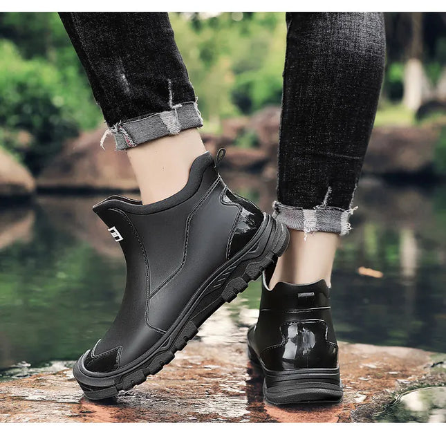 Men's Waterproof Terrain Boots – Slip-On Outdoor Grip Design