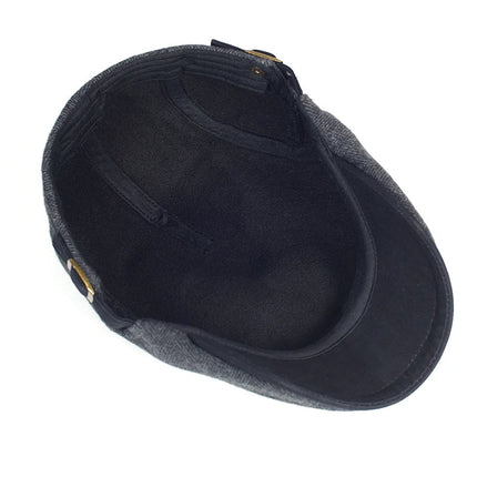 Men's Wool Flat Cap in Classic Cut – Heritage-Inspired Style